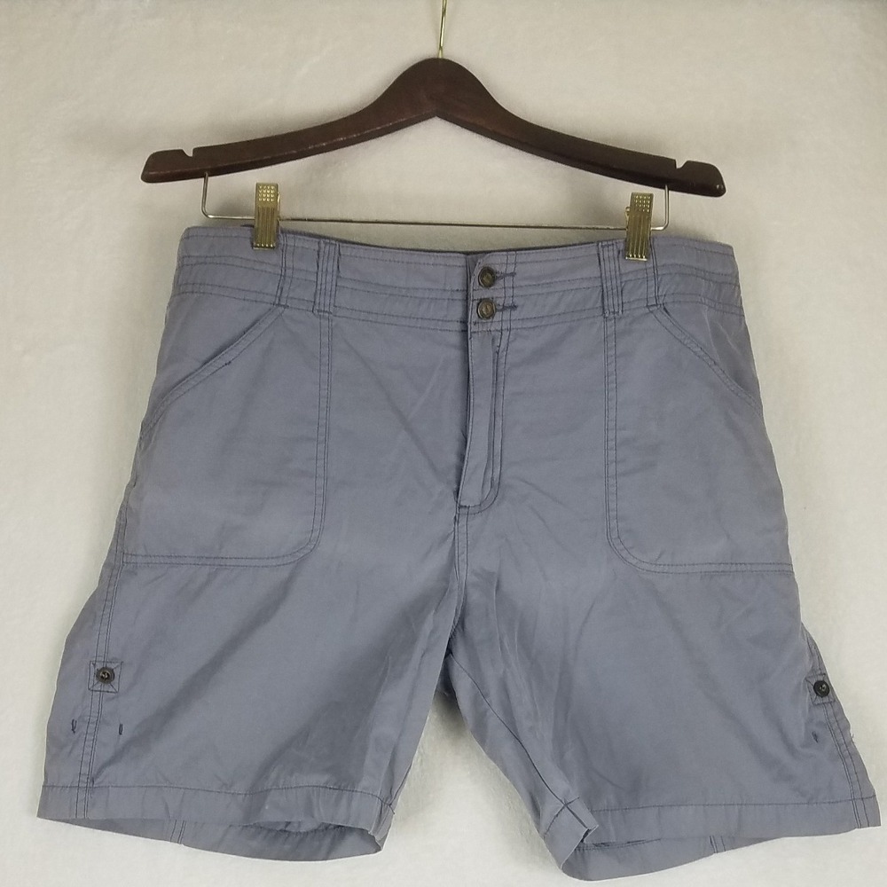 Ojai Cargo Utility Shorts Womens 14‎ Grey Excellent Double Button Hiking Pockets